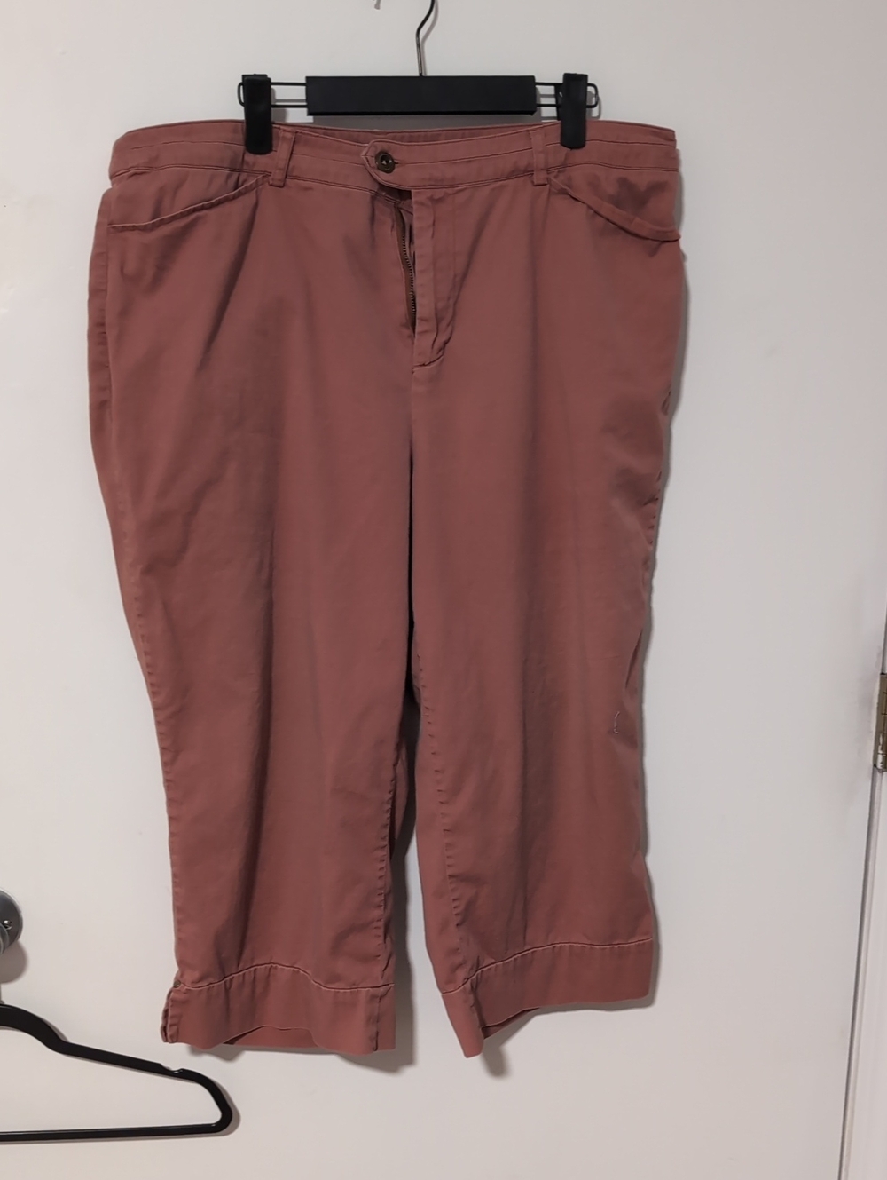 Mauve Cropped Casual Pants